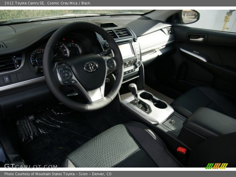 Cosmic Gray Mica / Black 2012 Toyota Camry SE