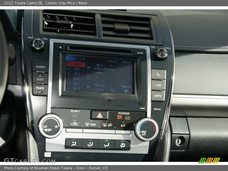 Cosmic Gray Mica / Black 2012 Toyota Camry SE