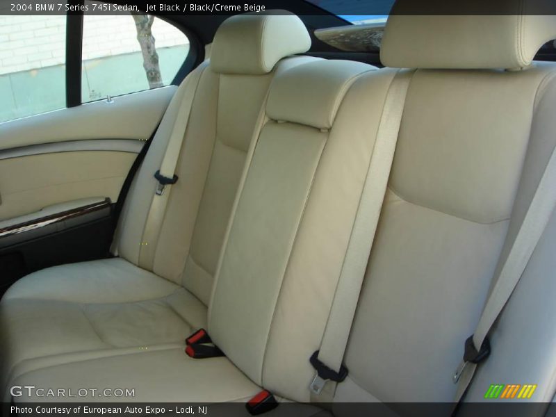Jet Black / Black/Creme Beige 2004 BMW 7 Series 745i Sedan