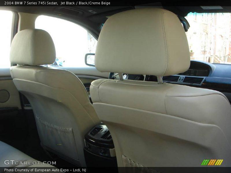 Jet Black / Black/Creme Beige 2004 BMW 7 Series 745i Sedan