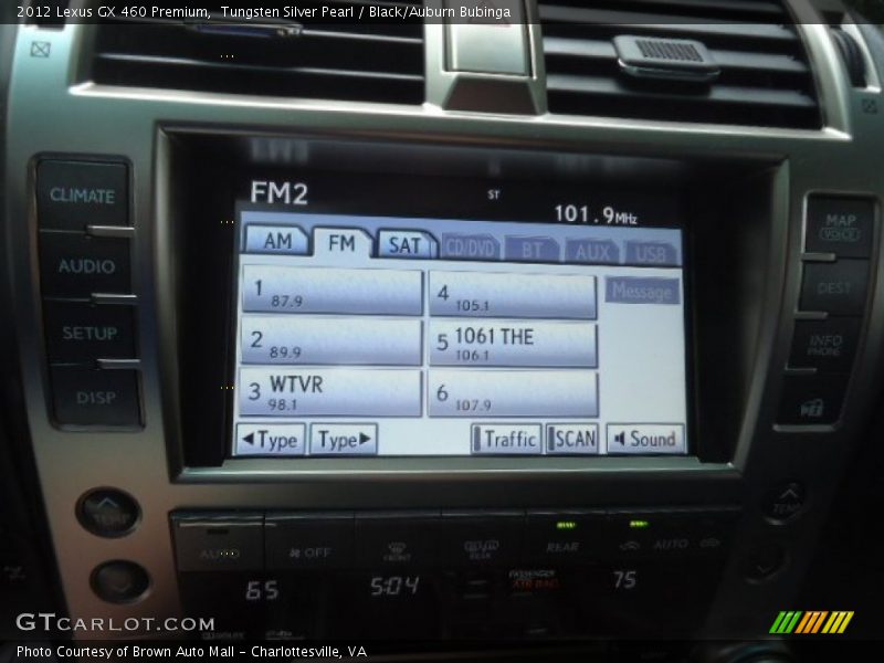 Tungsten Silver Pearl / Black/Auburn Bubinga 2012 Lexus GX 460 Premium