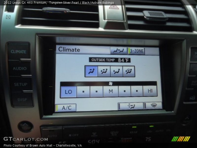 Tungsten Silver Pearl / Black/Auburn Bubinga 2012 Lexus GX 460 Premium