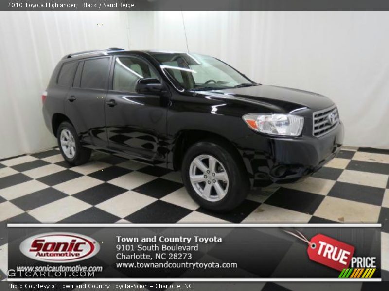 Black / Sand Beige 2010 Toyota Highlander