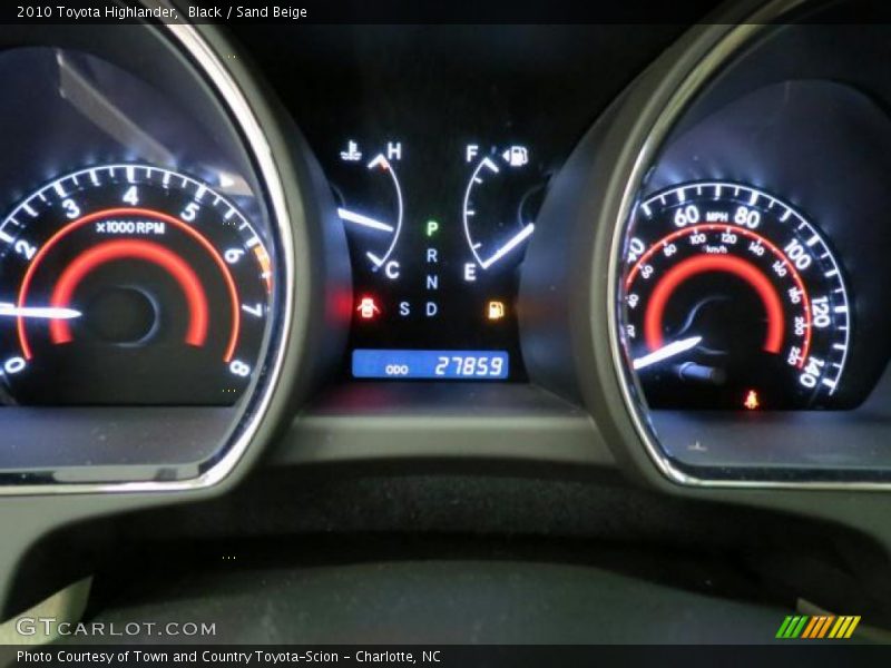 Black / Sand Beige 2010 Toyota Highlander