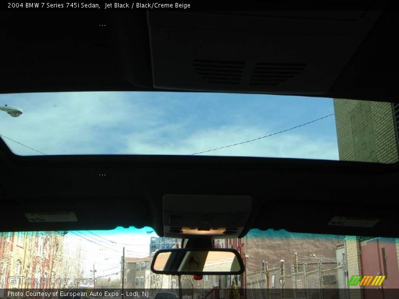 Jet Black / Black/Creme Beige 2004 BMW 7 Series 745i Sedan