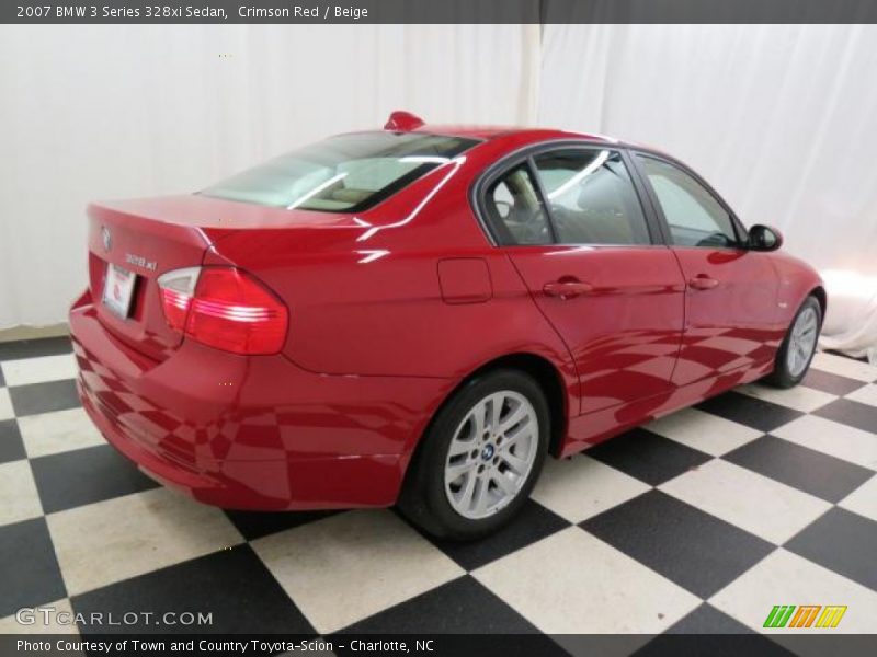 Crimson Red / Beige 2007 BMW 3 Series 328xi Sedan