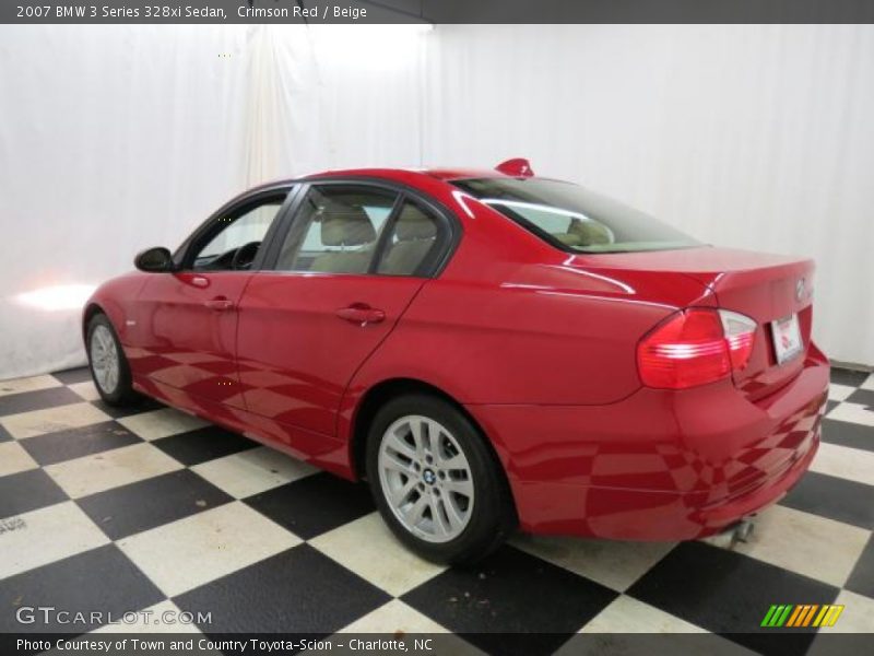 Crimson Red / Beige 2007 BMW 3 Series 328xi Sedan
