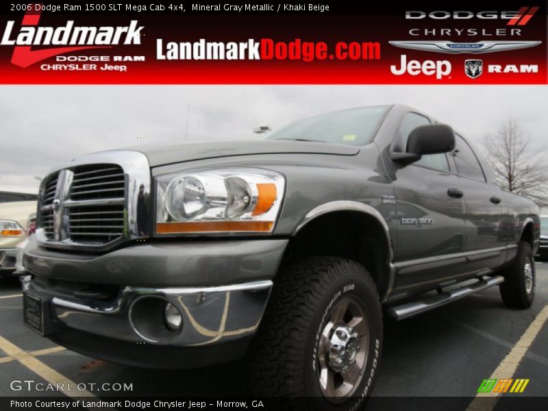Mineral Gray Metallic / Khaki Beige 2006 Dodge Ram 1500 SLT Mega Cab 4x4
