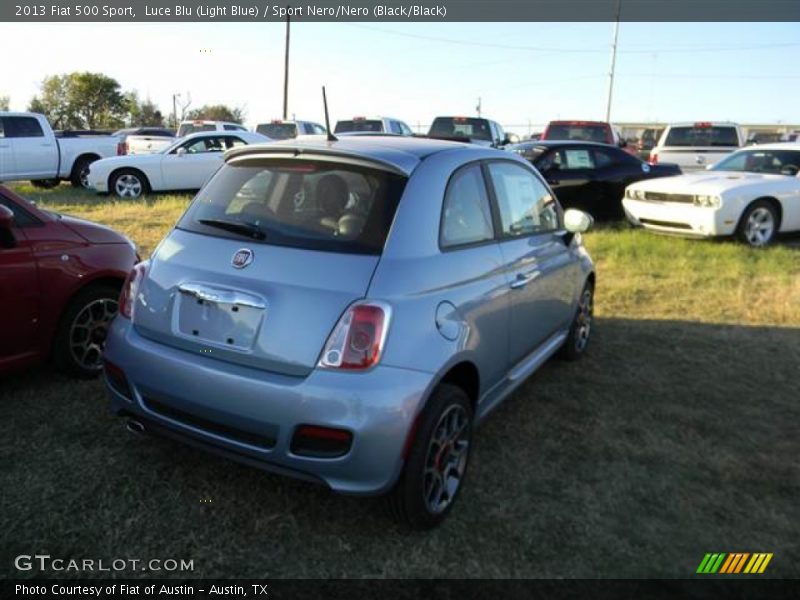 Luce Blu (Light Blue) / Sport Nero/Nero (Black/Black) 2013 Fiat 500 Sport