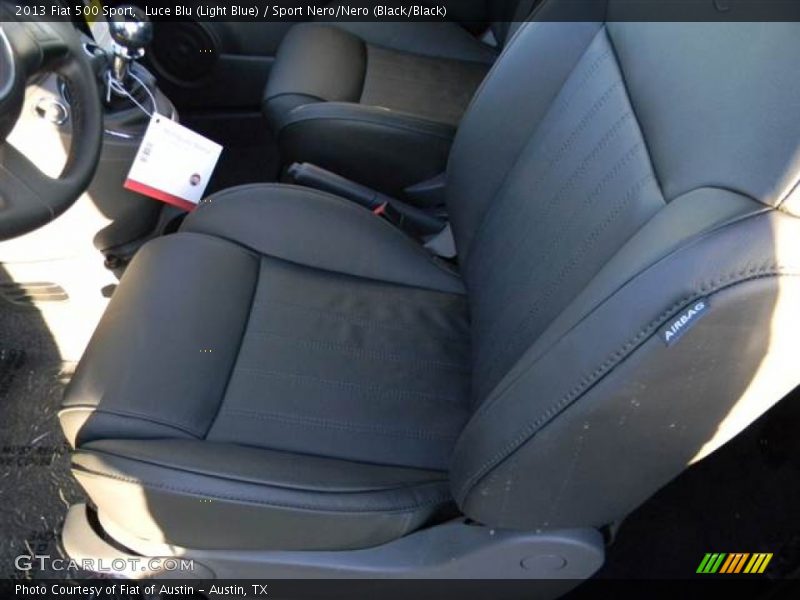 Luce Blu (Light Blue) / Sport Nero/Nero (Black/Black) 2013 Fiat 500 Sport