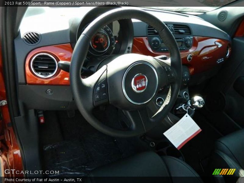 Rame (Copper) / Sport Nero/Nero (Black/Black) 2013 Fiat 500 Sport