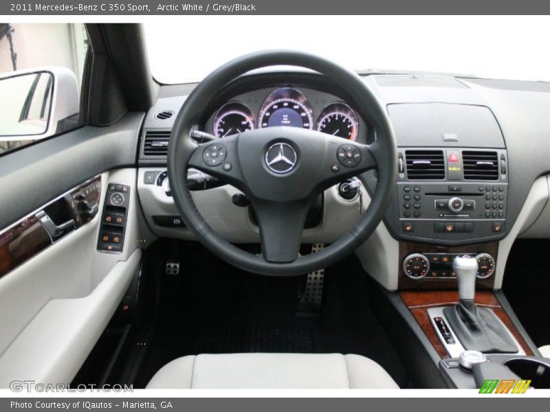 Arctic White / Grey/Black 2011 Mercedes-Benz C 350 Sport
