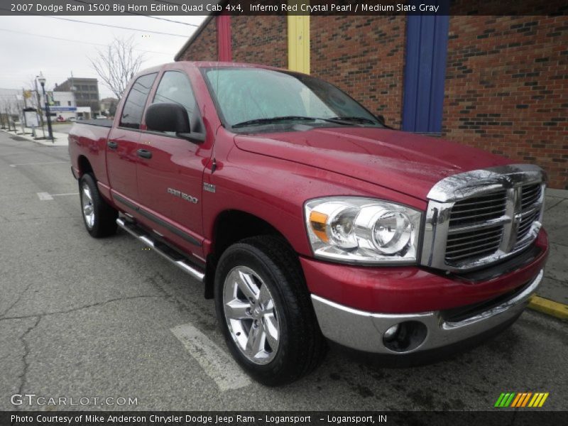 Inferno Red Crystal Pearl / Medium Slate Gray 2007 Dodge Ram 1500 Big Horn Edition Quad Cab 4x4
