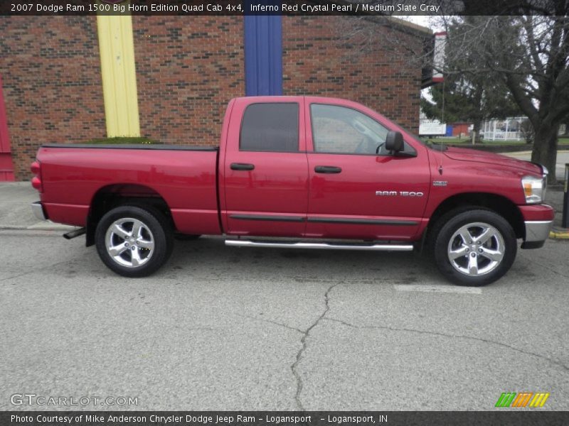 Inferno Red Crystal Pearl / Medium Slate Gray 2007 Dodge Ram 1500 Big Horn Edition Quad Cab 4x4