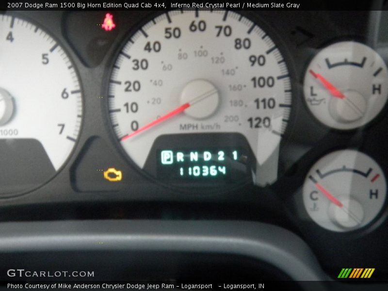 Inferno Red Crystal Pearl / Medium Slate Gray 2007 Dodge Ram 1500 Big Horn Edition Quad Cab 4x4
