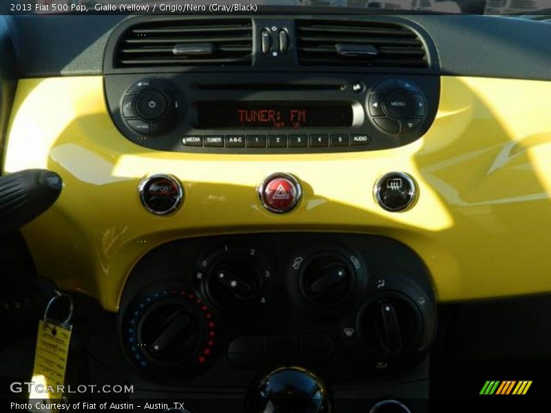 Giallo (Yellow) / Grigio/Nero (Gray/Black) 2013 Fiat 500 Pop