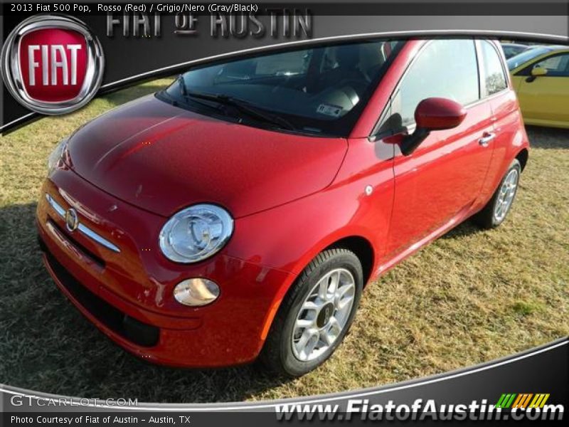 Rosso (Red) / Grigio/Nero (Gray/Black) 2013 Fiat 500 Pop