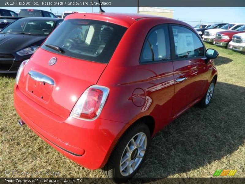 Rosso (Red) / Grigio/Nero (Gray/Black) 2013 Fiat 500 Pop