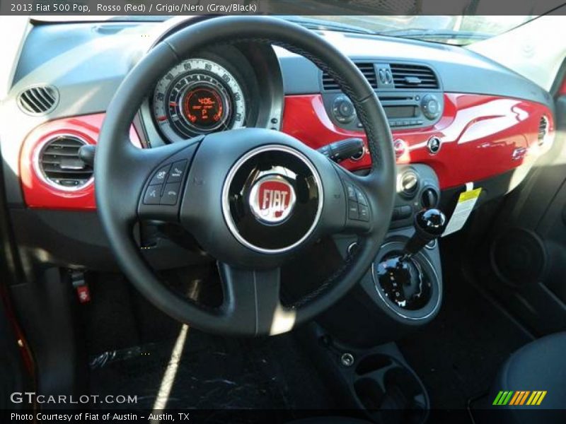 Rosso (Red) / Grigio/Nero (Gray/Black) 2013 Fiat 500 Pop