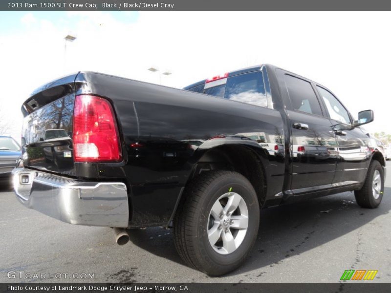 Black / Black/Diesel Gray 2013 Ram 1500 SLT Crew Cab