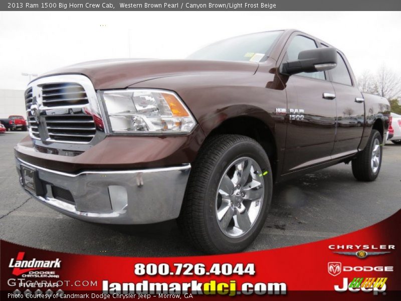 Western Brown Pearl / Canyon Brown/Light Frost Beige 2013 Ram 1500 Big Horn Crew Cab