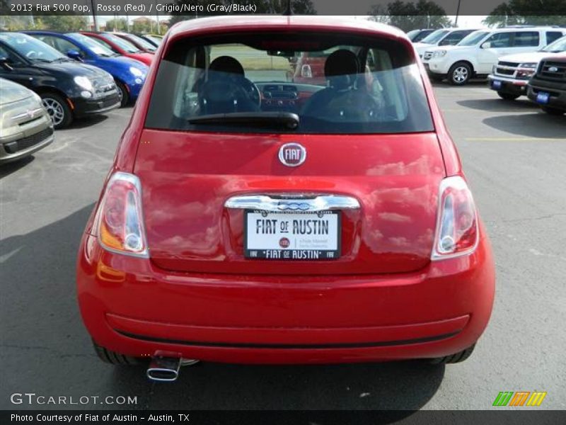 Rosso (Red) / Grigio/Nero (Gray/Black) 2013 Fiat 500 Pop