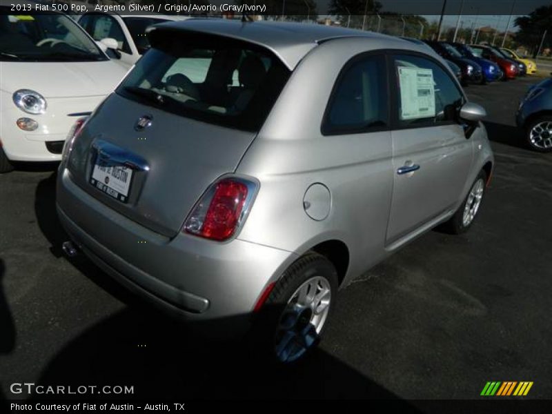 Argento (Silver) / Grigio/Avorio (Gray/Ivory) 2013 Fiat 500 Pop