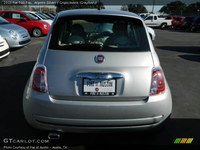 Argento (Silver) / Grigio/Avorio (Gray/Ivory) 2013 Fiat 500 Pop