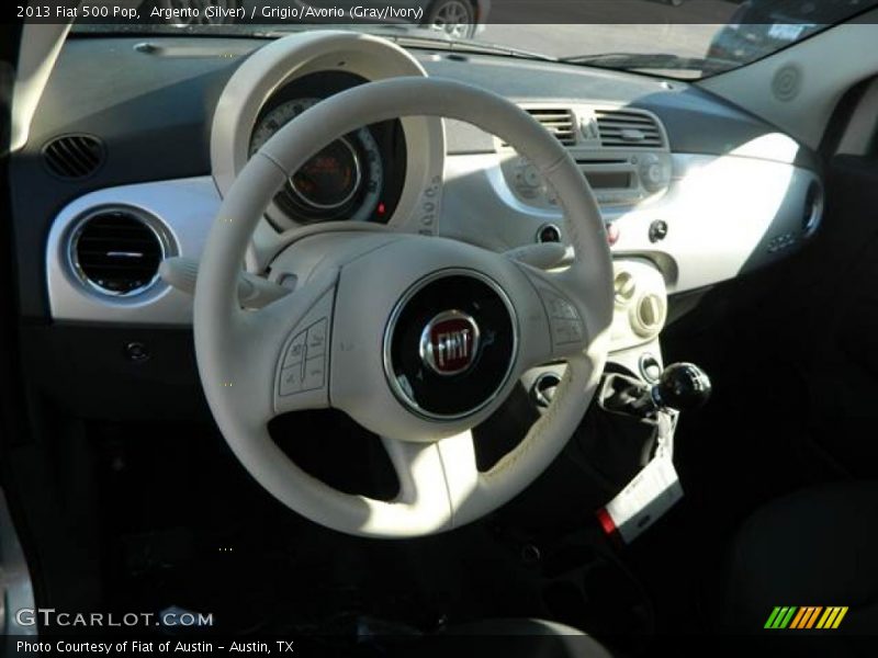 Argento (Silver) / Grigio/Avorio (Gray/Ivory) 2013 Fiat 500 Pop