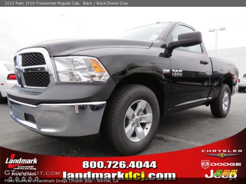 Black / Black/Diesel Gray 2013 Ram 1500 Tradesman Regular Cab