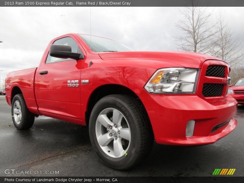 Flame Red / Black/Diesel Gray 2013 Ram 1500 Express Regular Cab