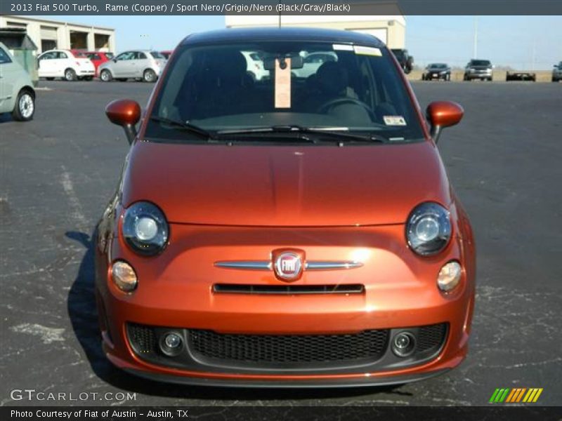 Rame (Copper) / Sport Nero/Grigio/Nero (Black/Gray/Black) 2013 Fiat 500 Turbo
