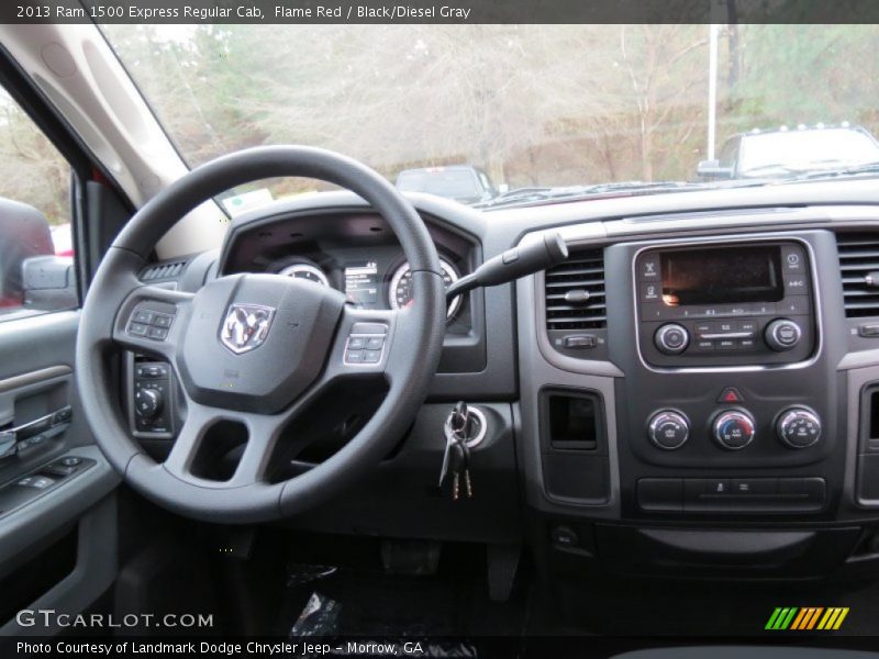 Flame Red / Black/Diesel Gray 2013 Ram 1500 Express Regular Cab