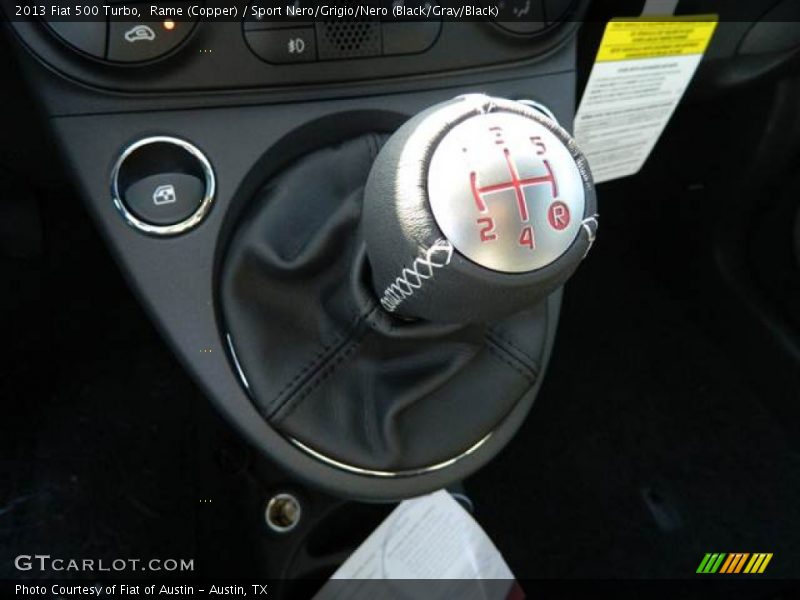 Rame (Copper) / Sport Nero/Grigio/Nero (Black/Gray/Black) 2013 Fiat 500 Turbo