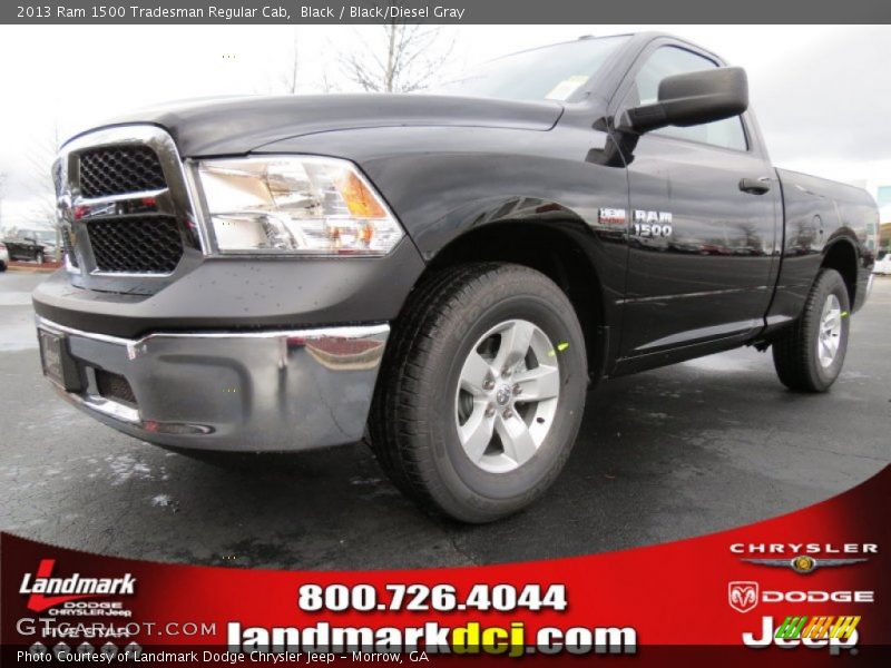Black / Black/Diesel Gray 2013 Ram 1500 Tradesman Regular Cab
