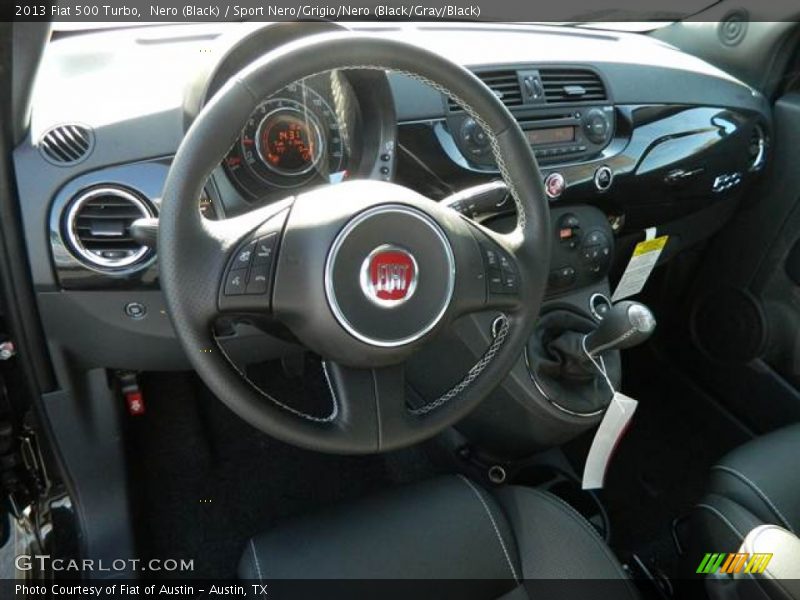 Nero (Black) / Sport Nero/Grigio/Nero (Black/Gray/Black) 2013 Fiat 500 Turbo