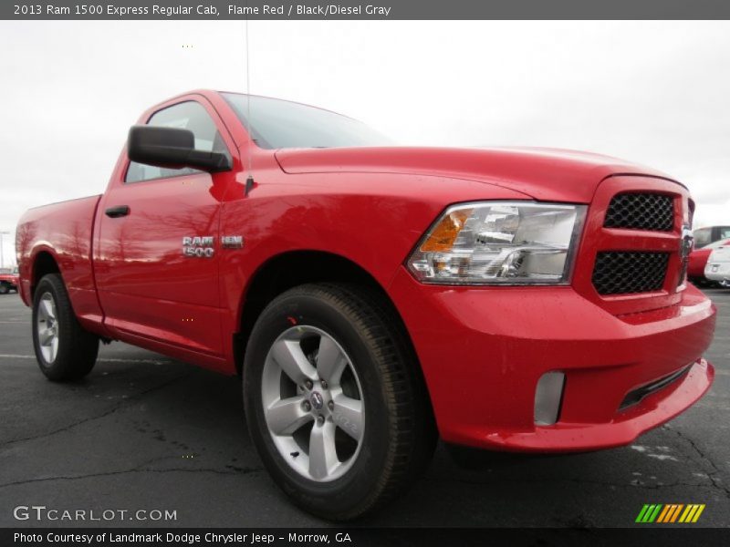 Flame Red / Black/Diesel Gray 2013 Ram 1500 Express Regular Cab