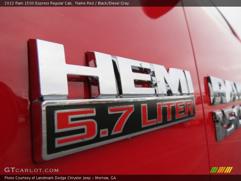Flame Red / Black/Diesel Gray 2013 Ram 1500 Express Regular Cab