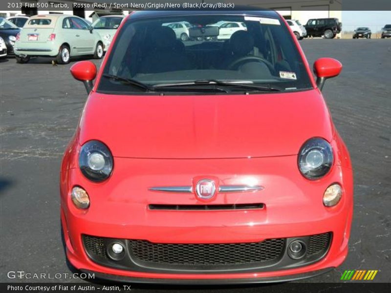 Rosso (Red) / Sport Nero/Grigio/Nero (Black/Gray/Black) 2013 Fiat 500 Turbo