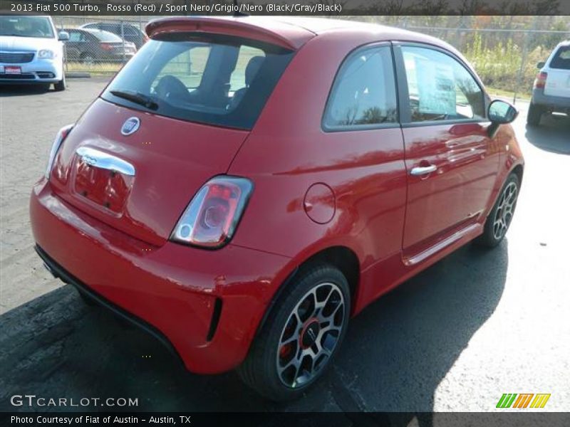 Rosso (Red) / Sport Nero/Grigio/Nero (Black/Gray/Black) 2013 Fiat 500 Turbo