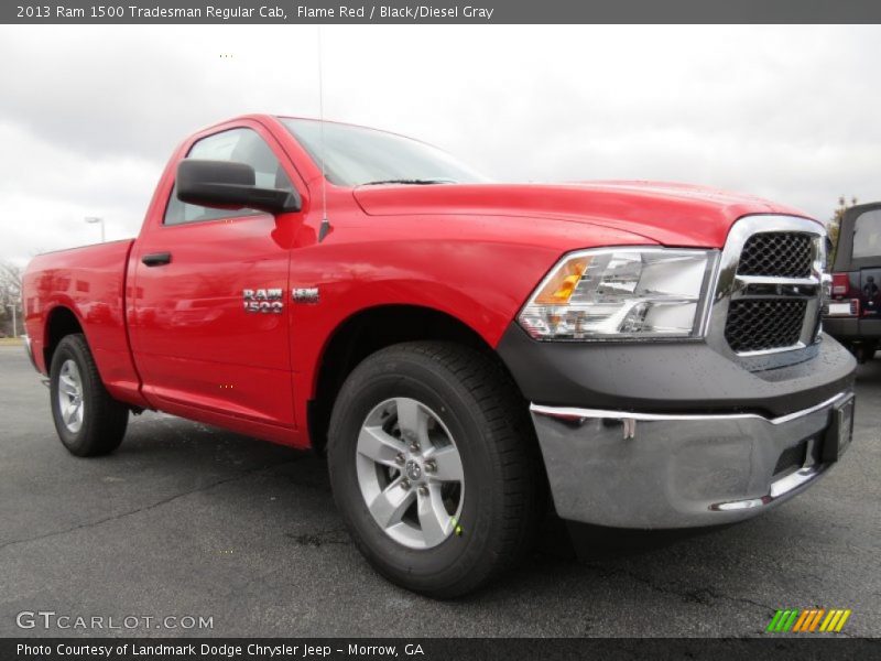 Flame Red / Black/Diesel Gray 2013 Ram 1500 Tradesman Regular Cab