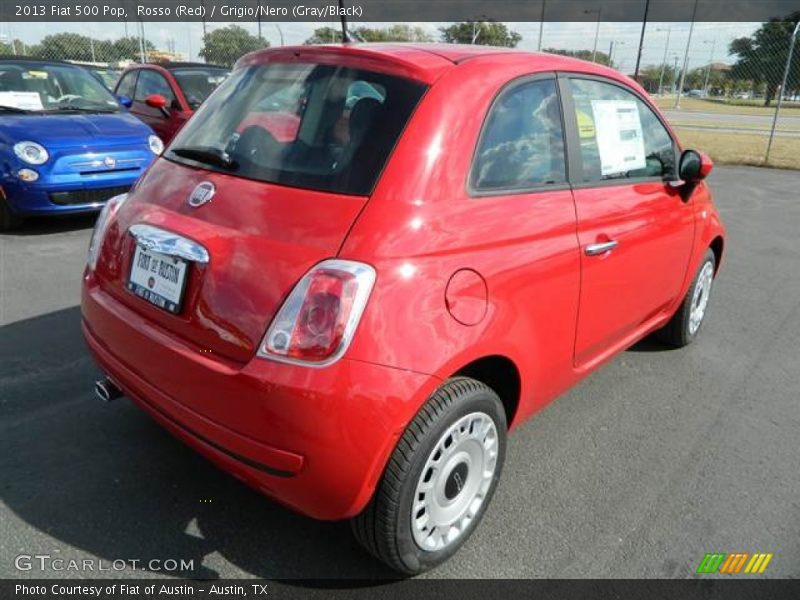 Rosso (Red) / Grigio/Nero (Gray/Black) 2013 Fiat 500 Pop