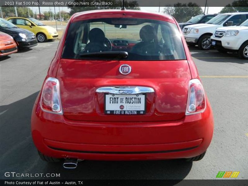 Rosso (Red) / Grigio/Nero (Gray/Black) 2013 Fiat 500 Pop