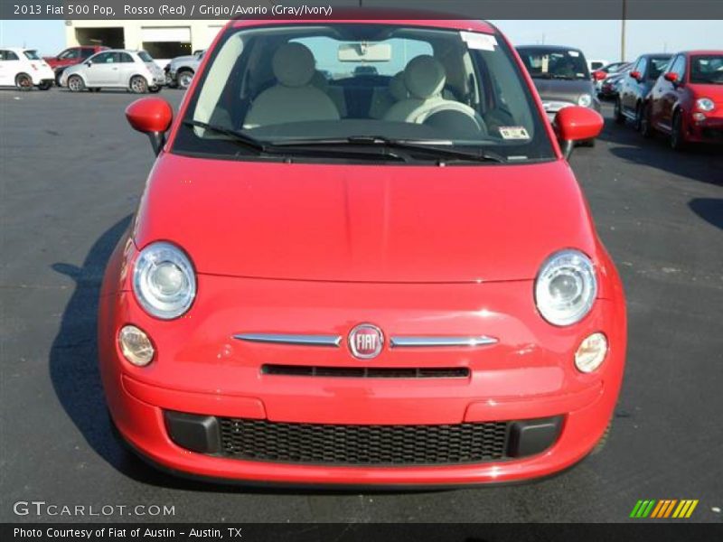 Rosso (Red) / Grigio/Avorio (Gray/Ivory) 2013 Fiat 500 Pop