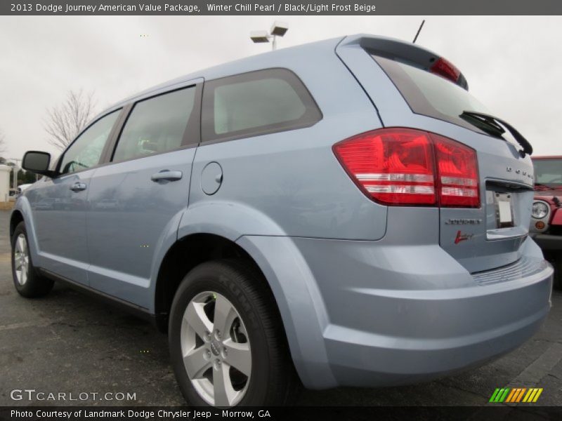 Winter Chill Pearl / Black/Light Frost Beige 2013 Dodge Journey American Value Package