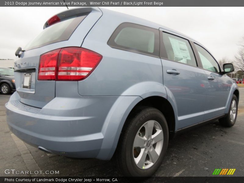 Winter Chill Pearl / Black/Light Frost Beige 2013 Dodge Journey American Value Package