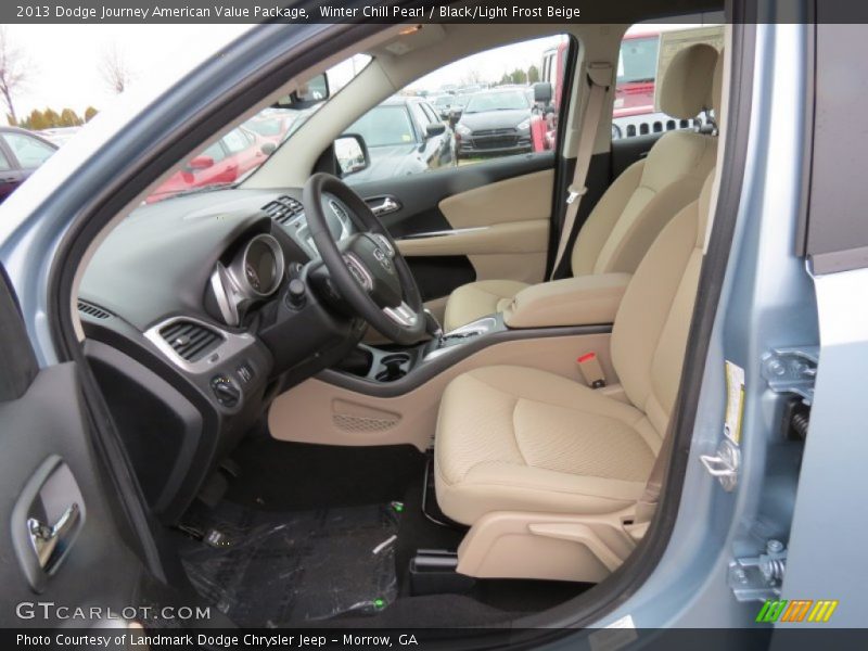 Winter Chill Pearl / Black/Light Frost Beige 2013 Dodge Journey American Value Package