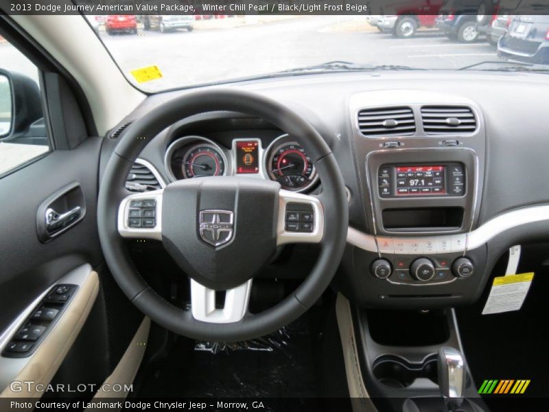Winter Chill Pearl / Black/Light Frost Beige 2013 Dodge Journey American Value Package