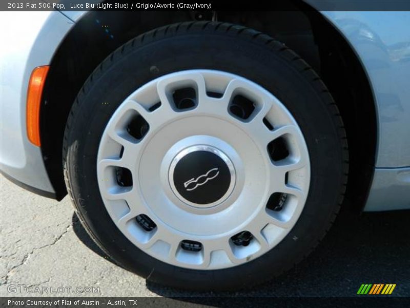 Luce Blu (Light Blue) / Grigio/Avorio (Gray/Ivory) 2013 Fiat 500 Pop