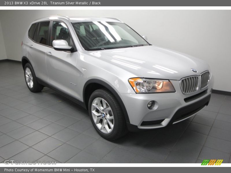 Titanium Silver Metallic / Black 2013 BMW X3 xDrive 28i